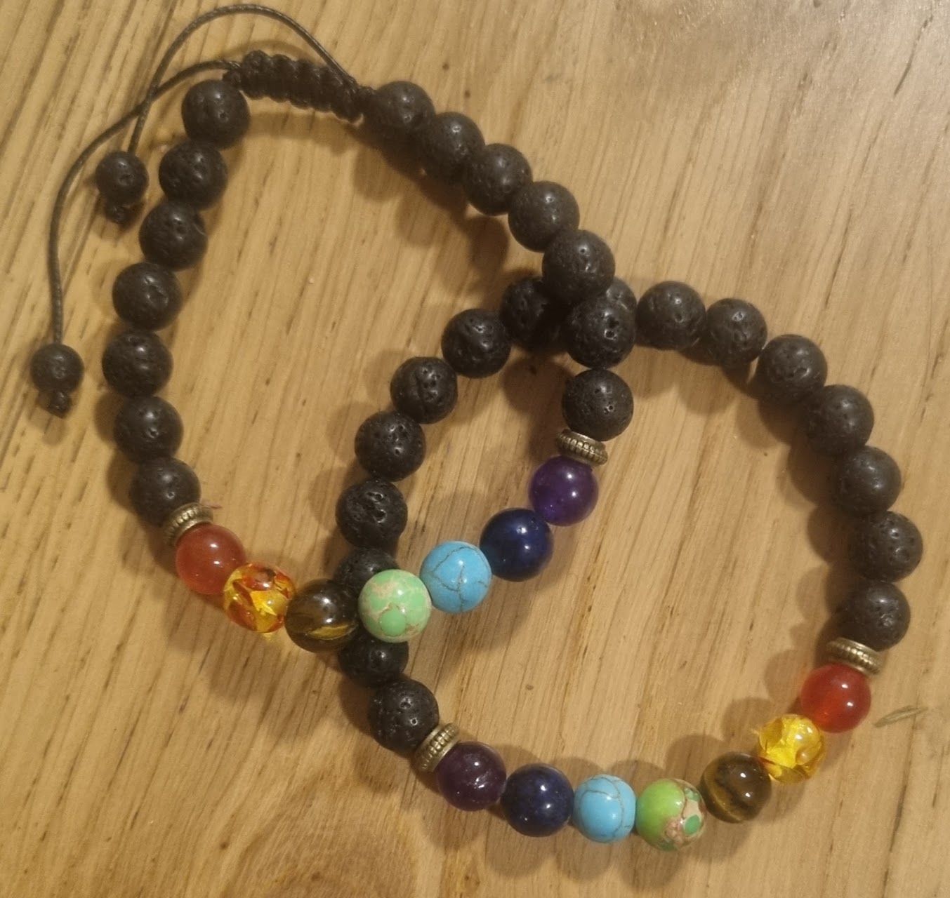 Diffuser Chakra Lava Rock Bracelets - Aromatherapy Diffuser - צמידים ארומתרפיים